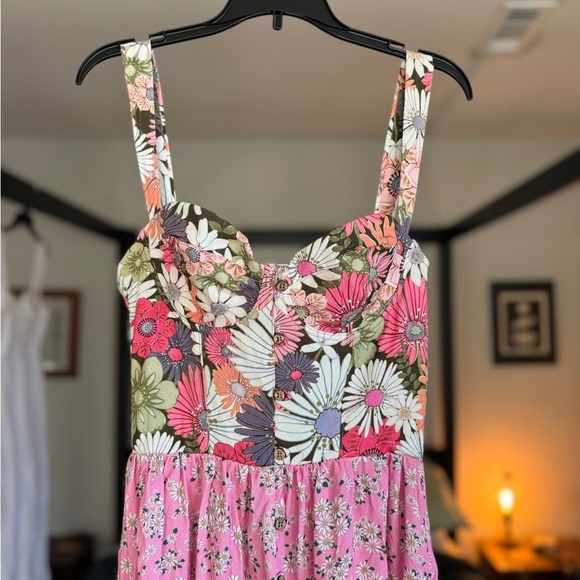 NWT AguaBendita Bustier Floral Maxi Dress - Picture 3 of 11